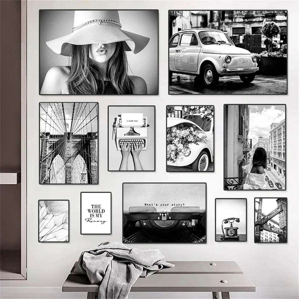 Interior Design Sketch - Пишущая машинка в стиле ретро, картина