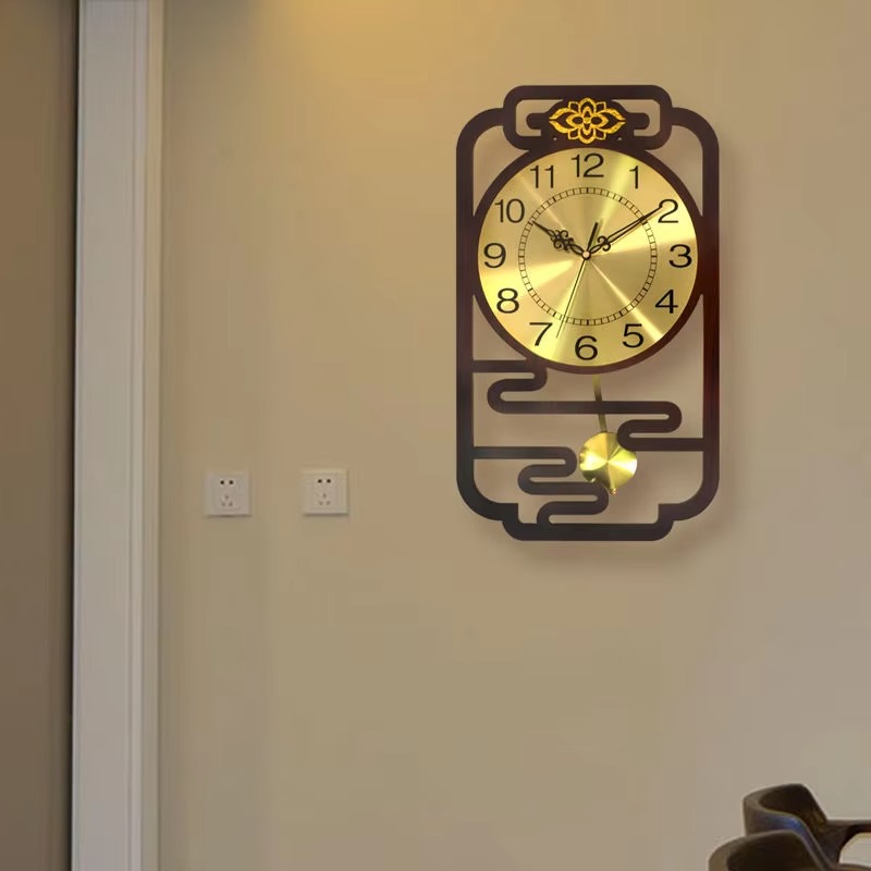 Interior Design Vintage Modern - Настенные часы с плавным ходом, деревянные,